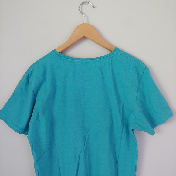 Revolution Pocket T Shirt Short Sleeve Turquoise Blue Size L - Picture 4 of 11